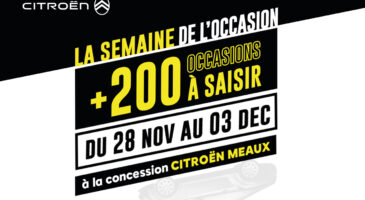 Citroën Meaux : la semaine de l’occasion du 28 Novembre au 3 Décembre