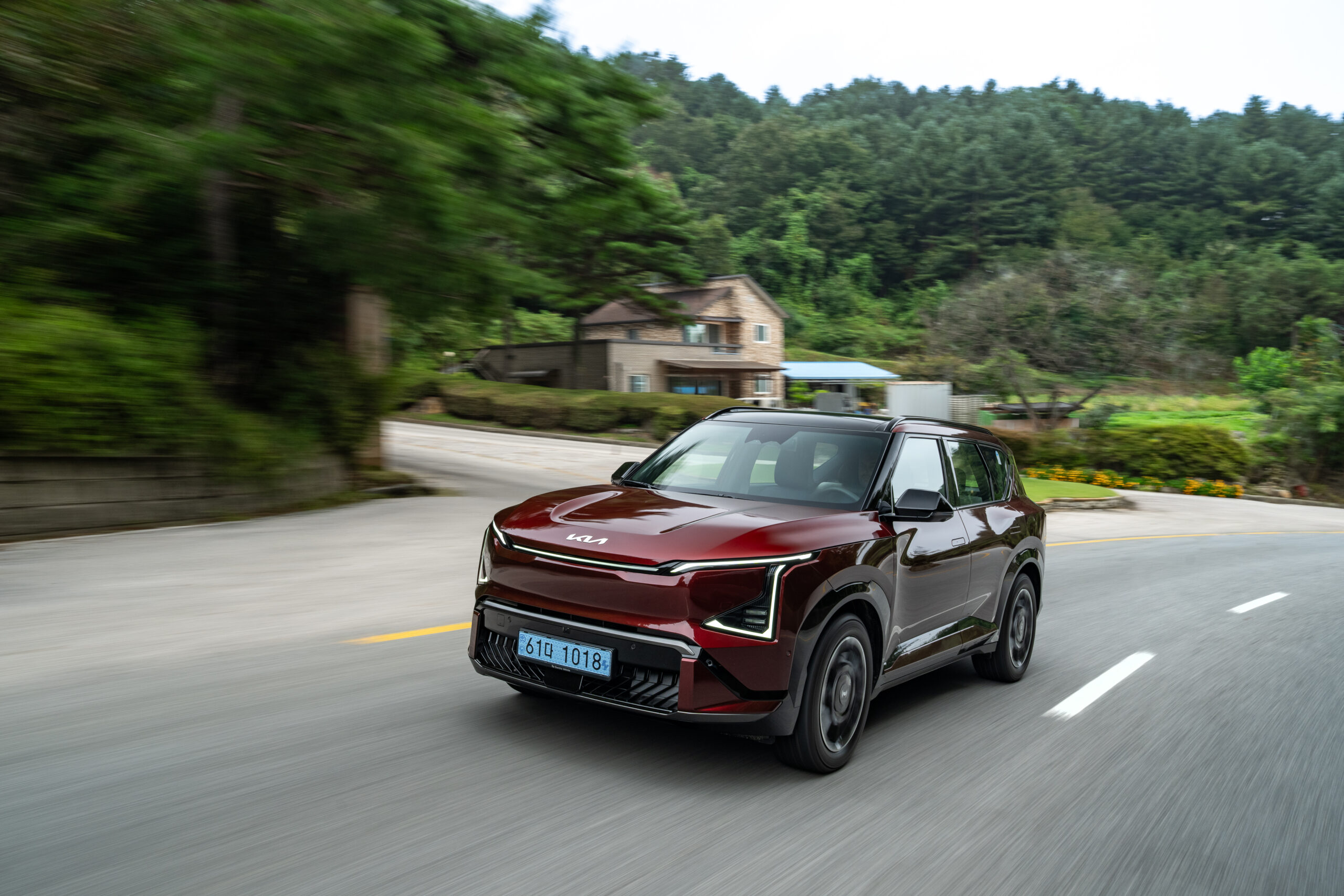 Kia EV5 GT-Line Rouge Magma Route